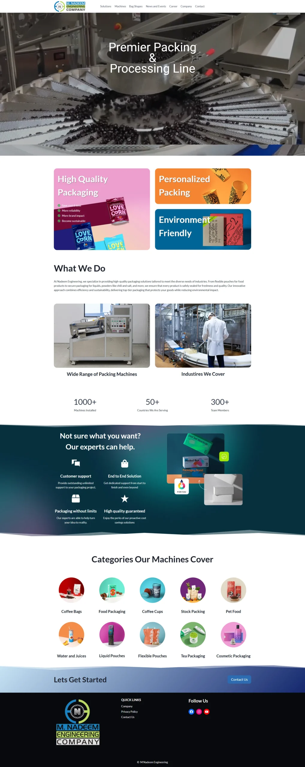 Machine Manufacturing website