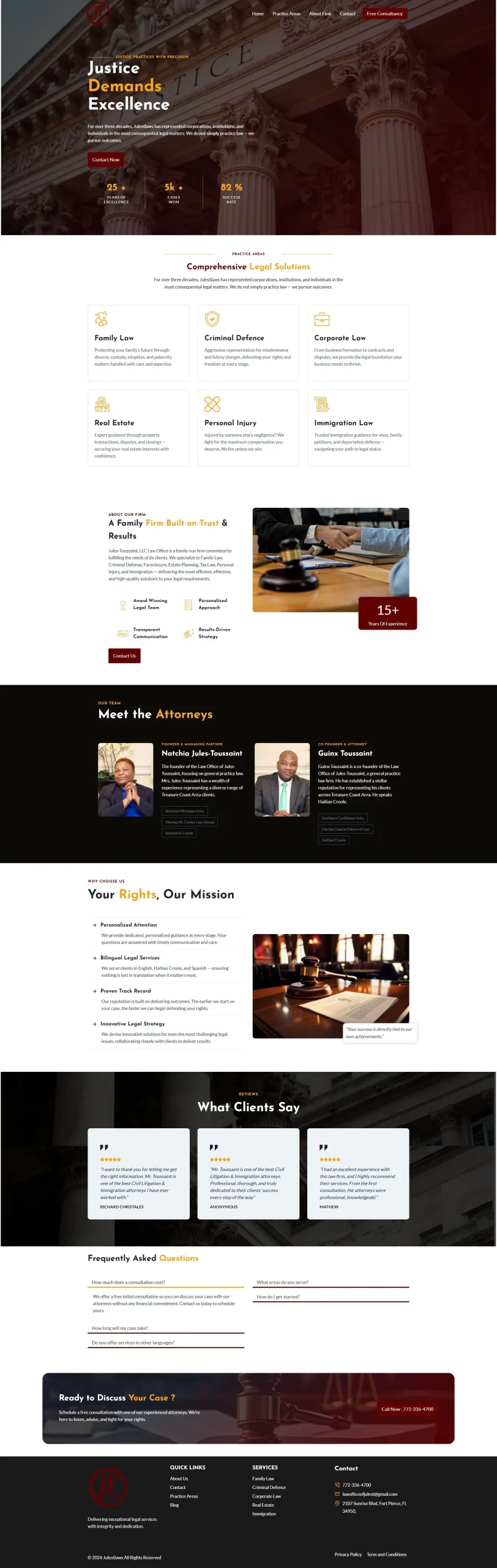 Law Firm Website Screenshot